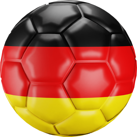 Soccer ball with Germany nation flag