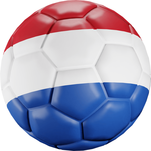 Soccer ball with Netherland nation flag